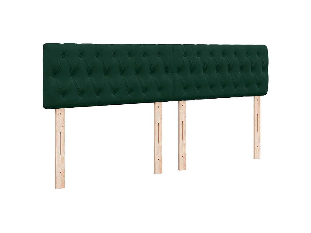Sommier à lattes de lit et matelas Vert foncé 200x200cm Velours