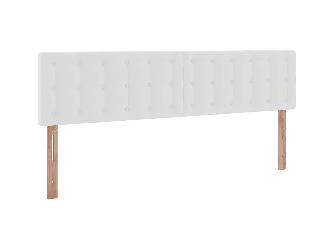 Ottoman-Bett mit Matratzen Weiß 200x200 cm Kunstleder