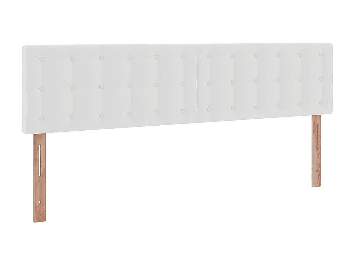 Ottoman-Bett mit Matratzen Weiß 200x200 cm Kunstleder