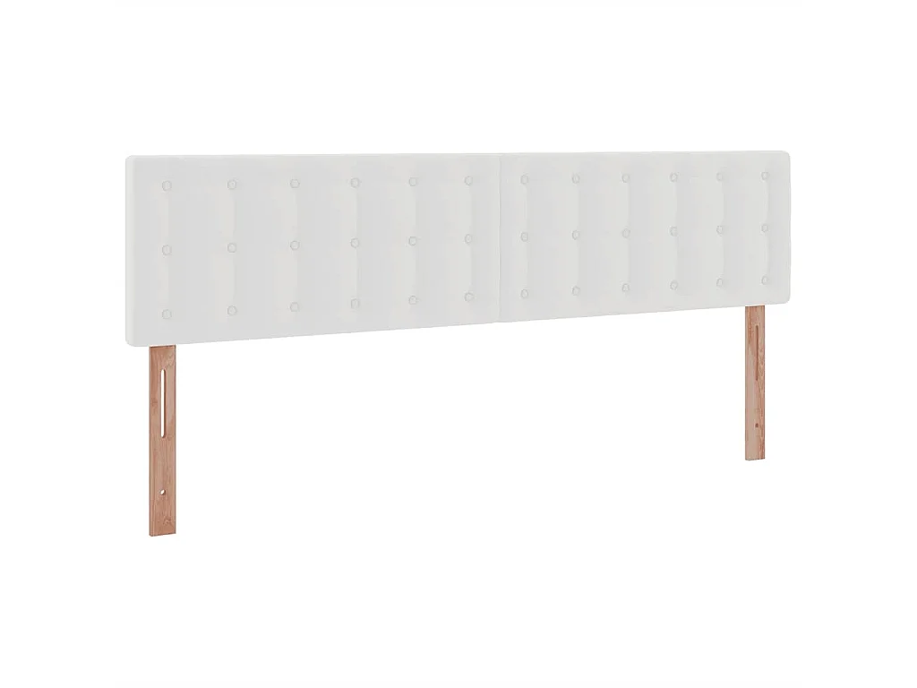 Struttura Letto Pouf con Materassi Bianco 200x200 cm Similpelle