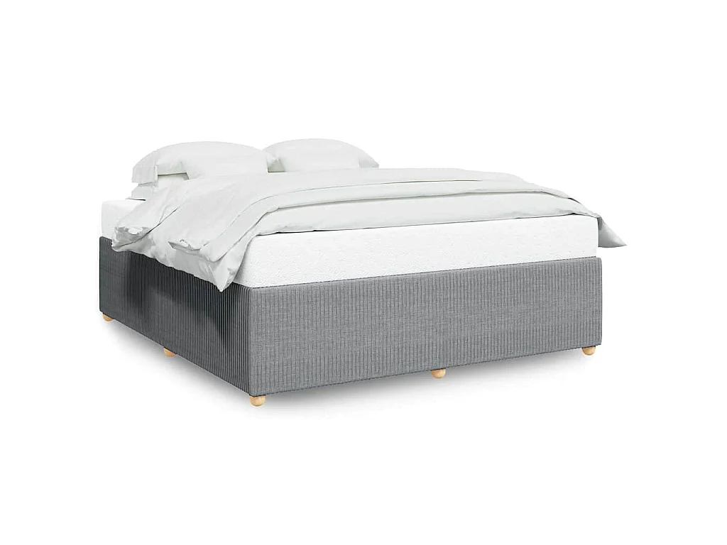 Bedframe zonder matras stof lichtgrijs 200x200 cm