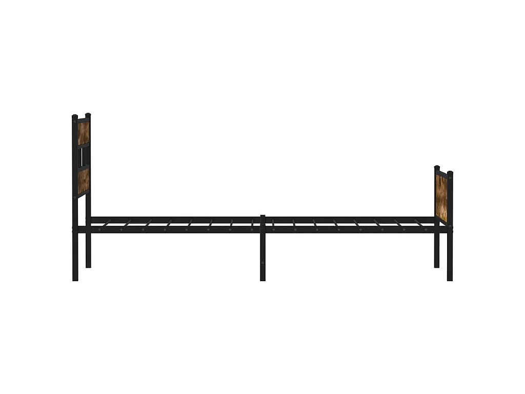 Bedframe zonder matras hout gerookt eikenkleurig 107x200 cm