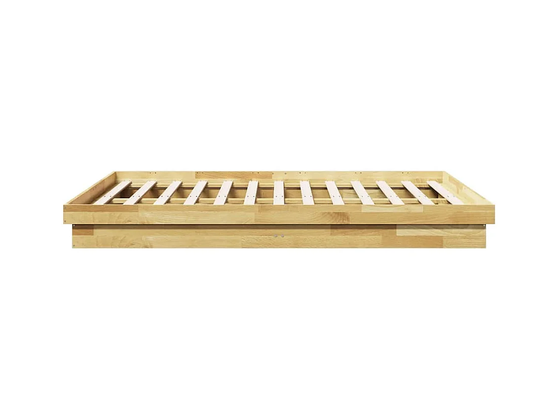 Cadre de lit sans matelas 150x200 cm bois massif de chêne