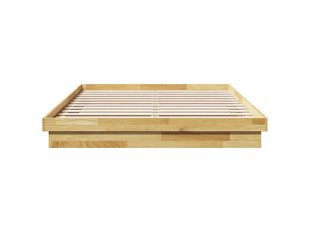 Estructura de cama sin colchón 150x200 cm madera maciza roble