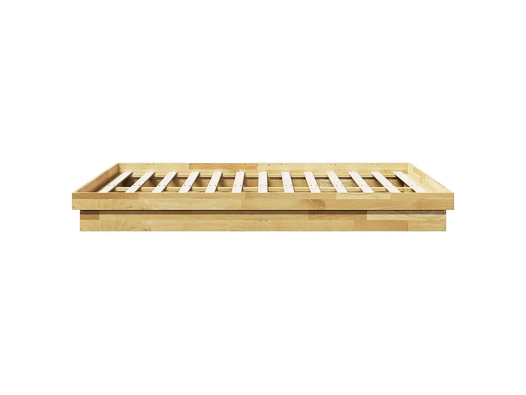 Estructura de cama sin colchón 150x200 cm madera maciza roble