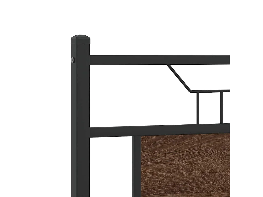 Bettgestell ohne Matratze Braun Eiche 150x200 cm Holzwerkstoff