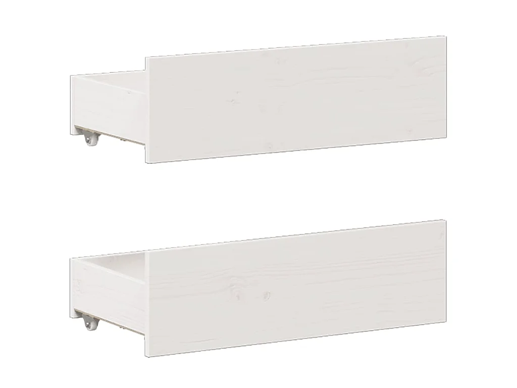 Cadre de lit sans matelas avec tête de lit blanc 150x200 cm pin