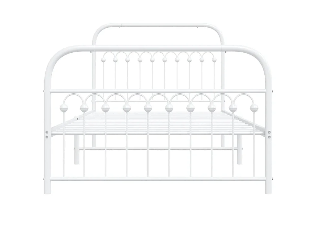 Estructura cama sin colchón con estribo metal blanco 107x203 cm