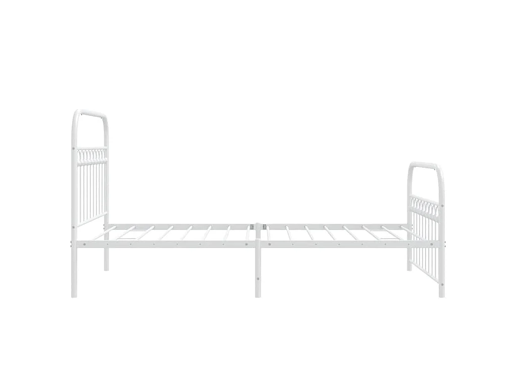 Estructura cama sin colchón con estribo metal blanco 107x203 cm