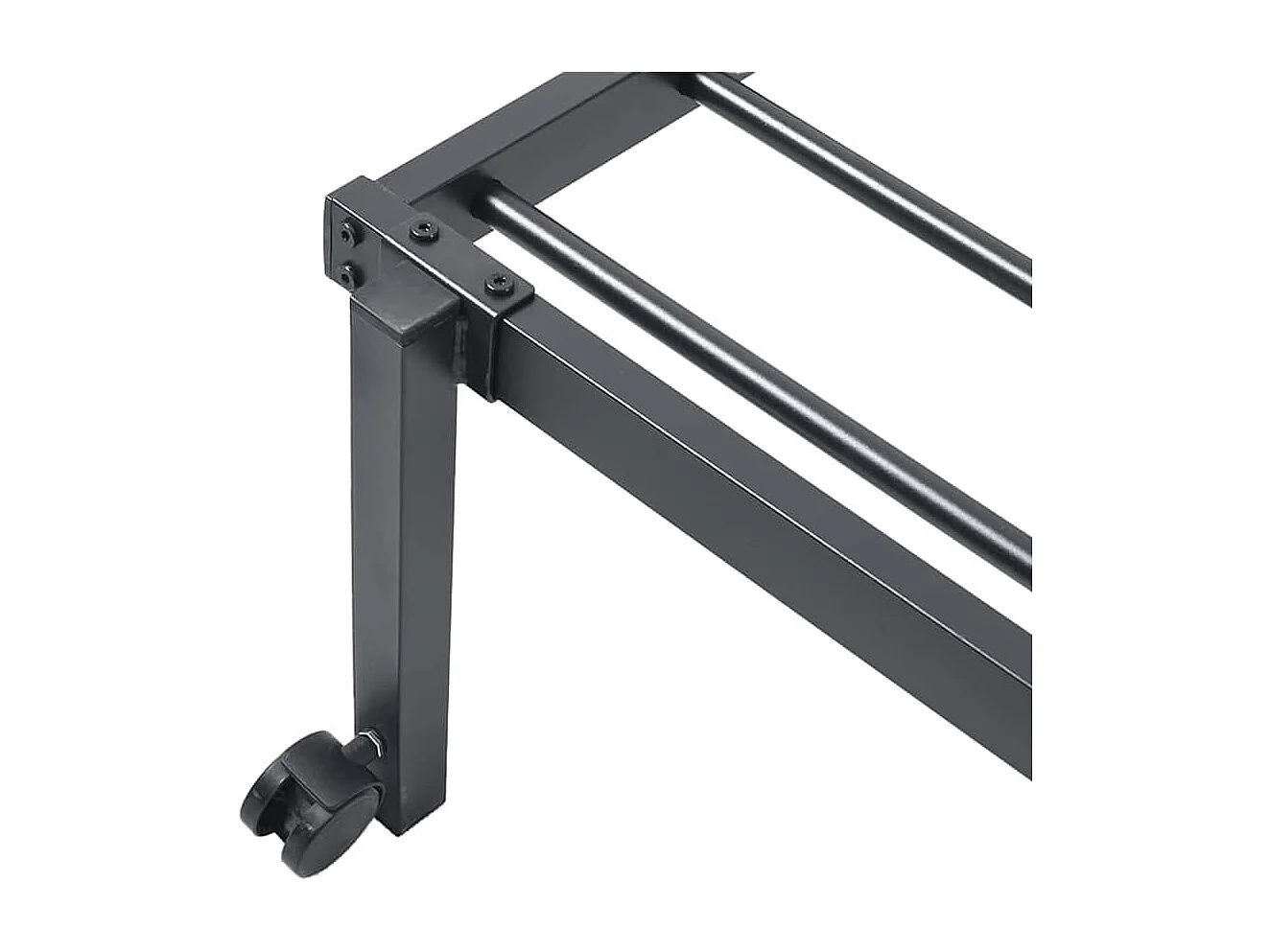 Estructura de cama sin colchón plegable negro acero 107x203 cm