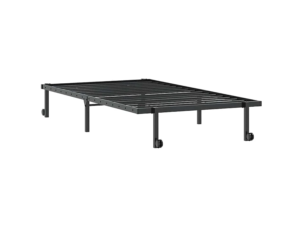Bedframe zonder matras opvouwbaar 107x203 cm staal zwart