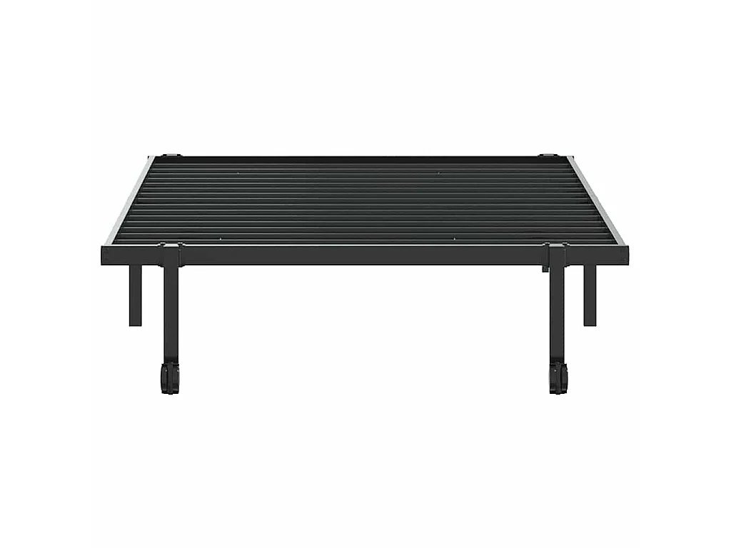 Bedframe zonder matras opvouwbaar 107x203 cm staal zwart