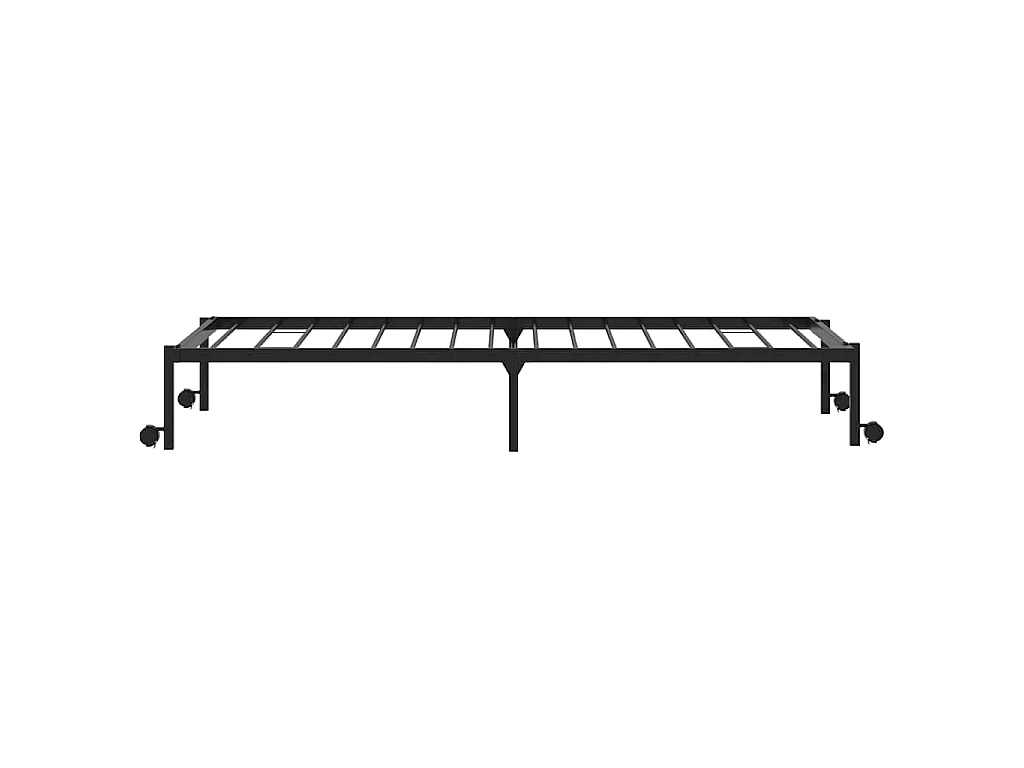 Bedframe zonder matras opvouwbaar 107x203 cm staal zwart