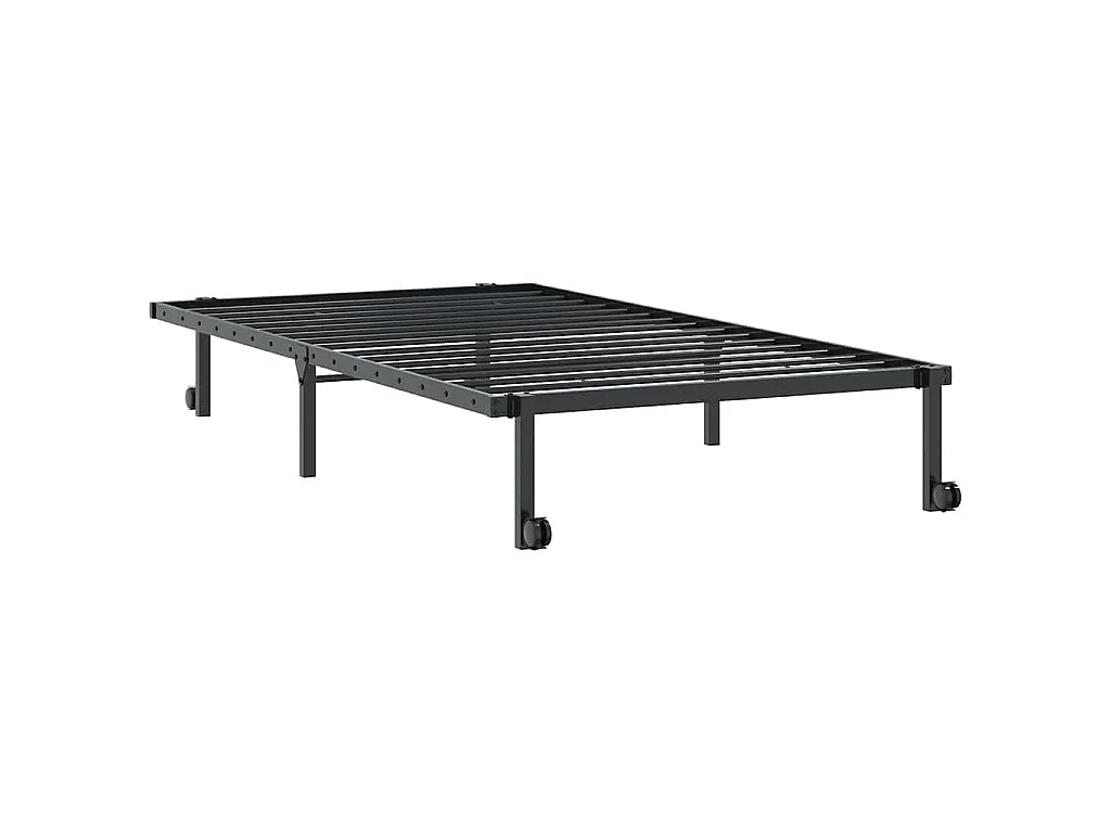 Bedframe zonder matras opvouwbaar 107x203 cm staal zwart