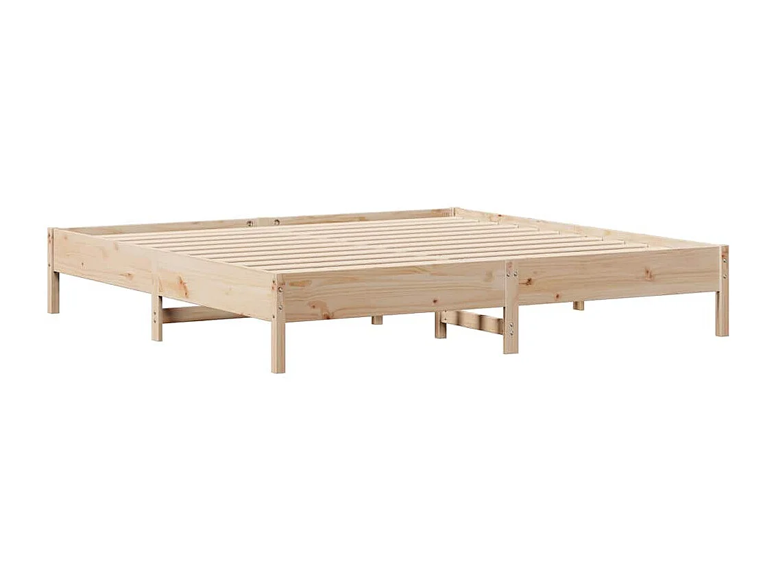 Cadre de lit sans matelas 200x200 cm bois massif de pin