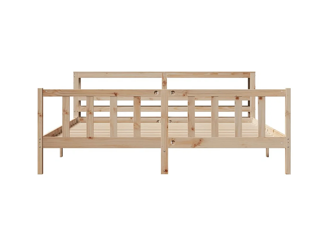 Cadre de lit sans matelas 200x200 cm bois massif de pin