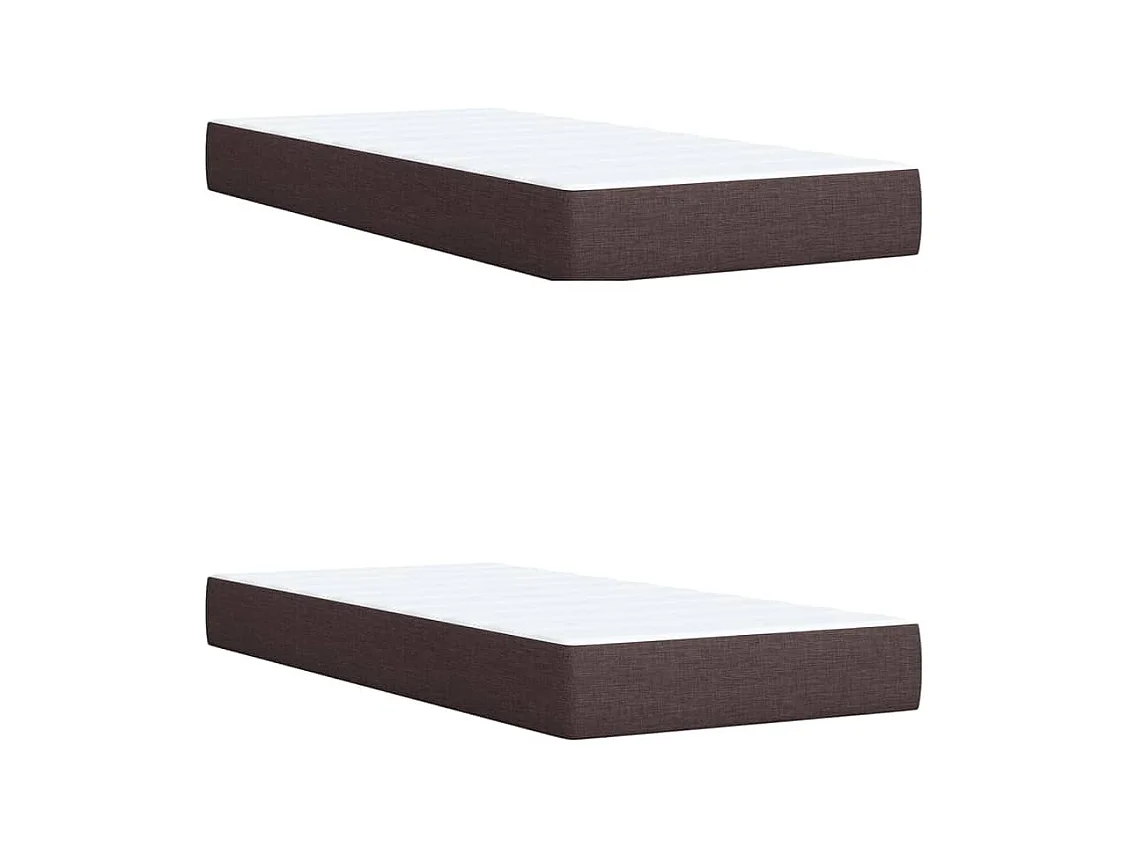 Sommier à lattes de lit avec matelas Marron foncé 200x200 cm