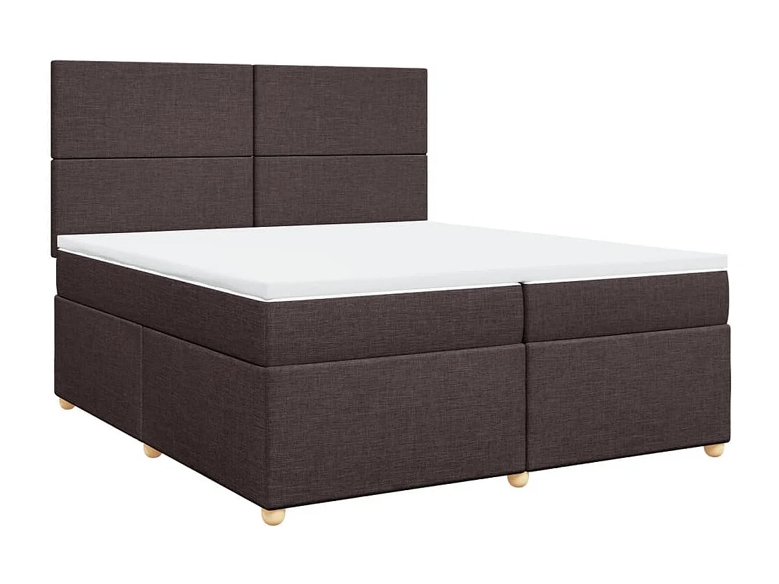 Sommier à lattes de lit avec matelas Marron foncé 200x200 cm