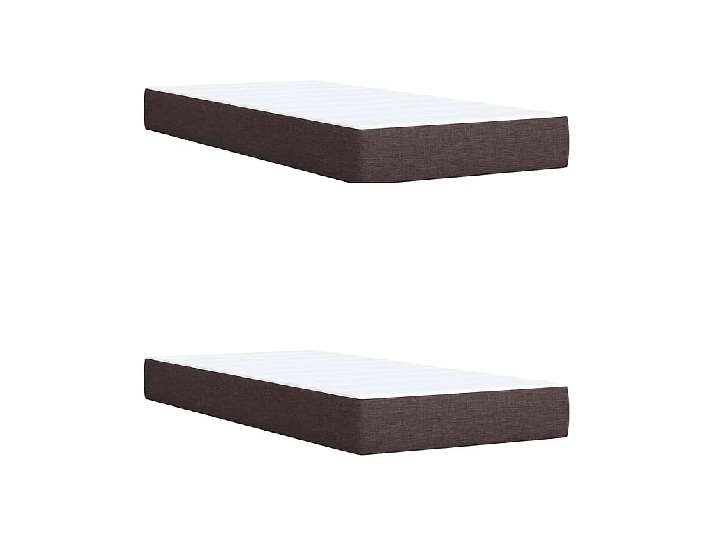 Boxspring met matras stof donkerbruin 200x200 cm