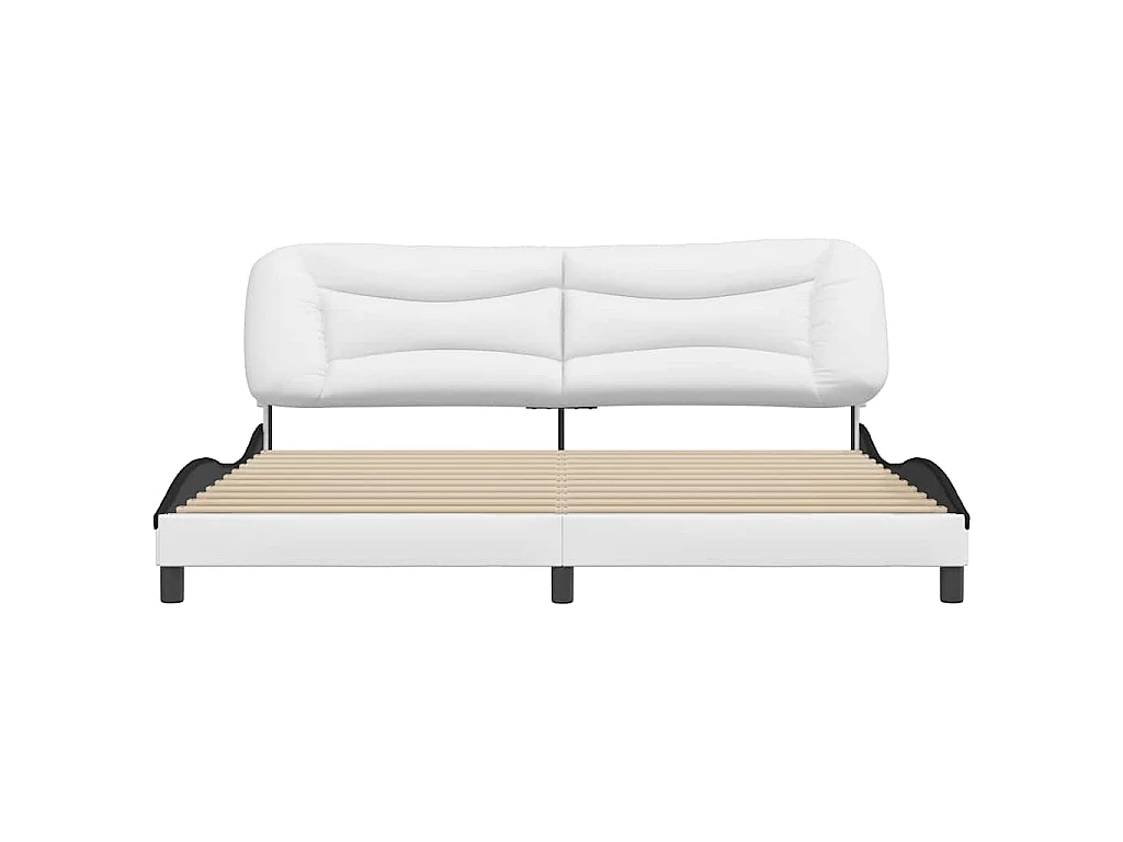 Giroletto senza Materasso Hvar Bianco e Nero 200x200 cm in Similpelle