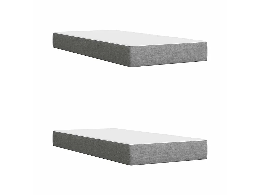 Boxspringbett mit Matratze Hellgrau 200x200 cm Stoff