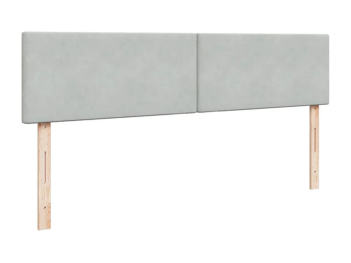 Cadre de lit ottoman avec matelas gris clair 200x200 cm velours