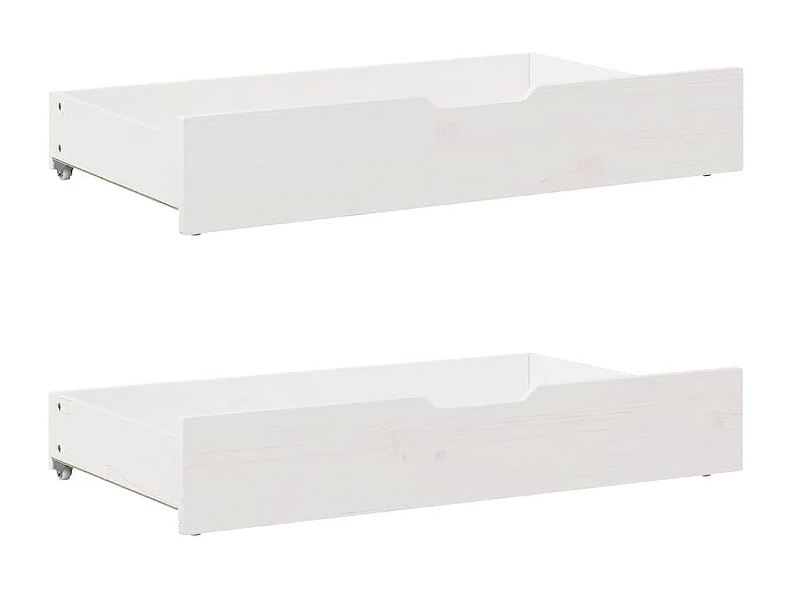 Letto senza Materasso Bianco 150x200 cm Legno Massello di Pino
