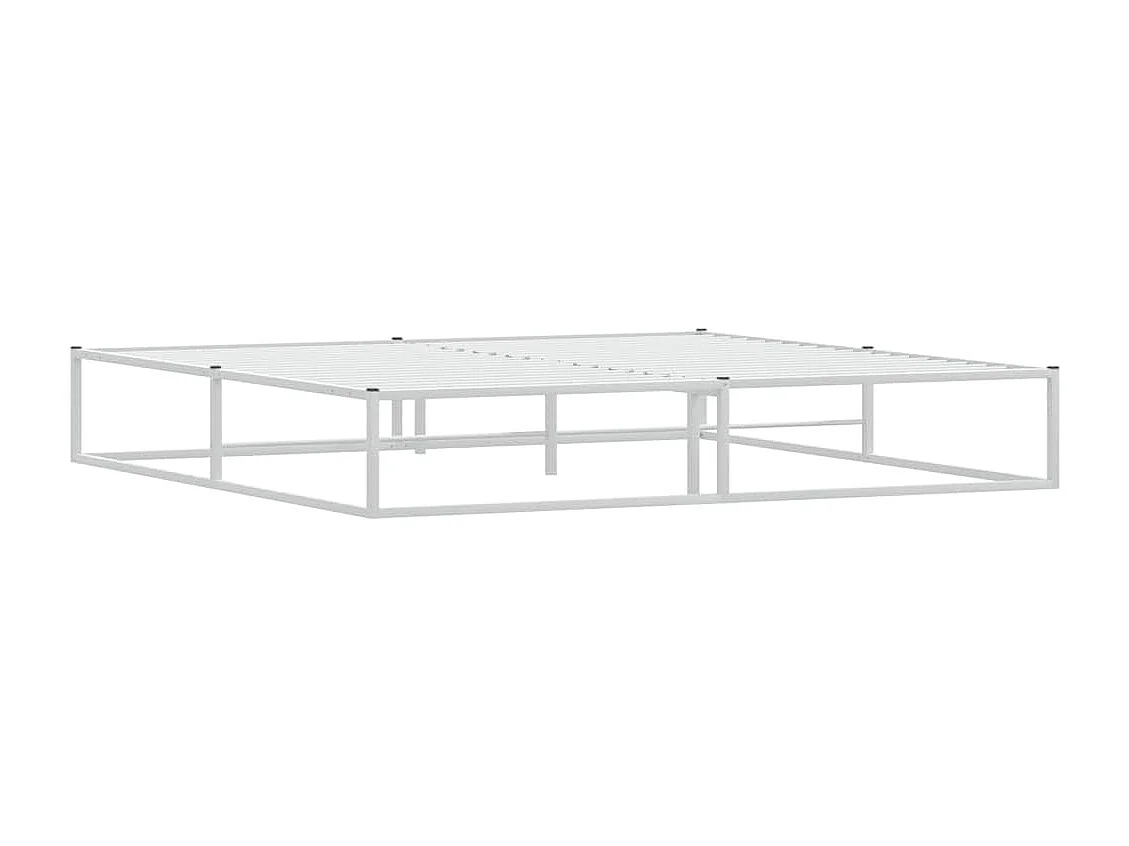 Estrutura de cama sem colchão branco 200x200 cm metal