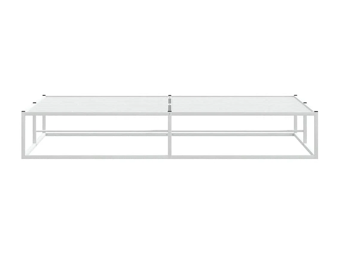 Estrutura de cama sem colchão branco 200x200 cm metal