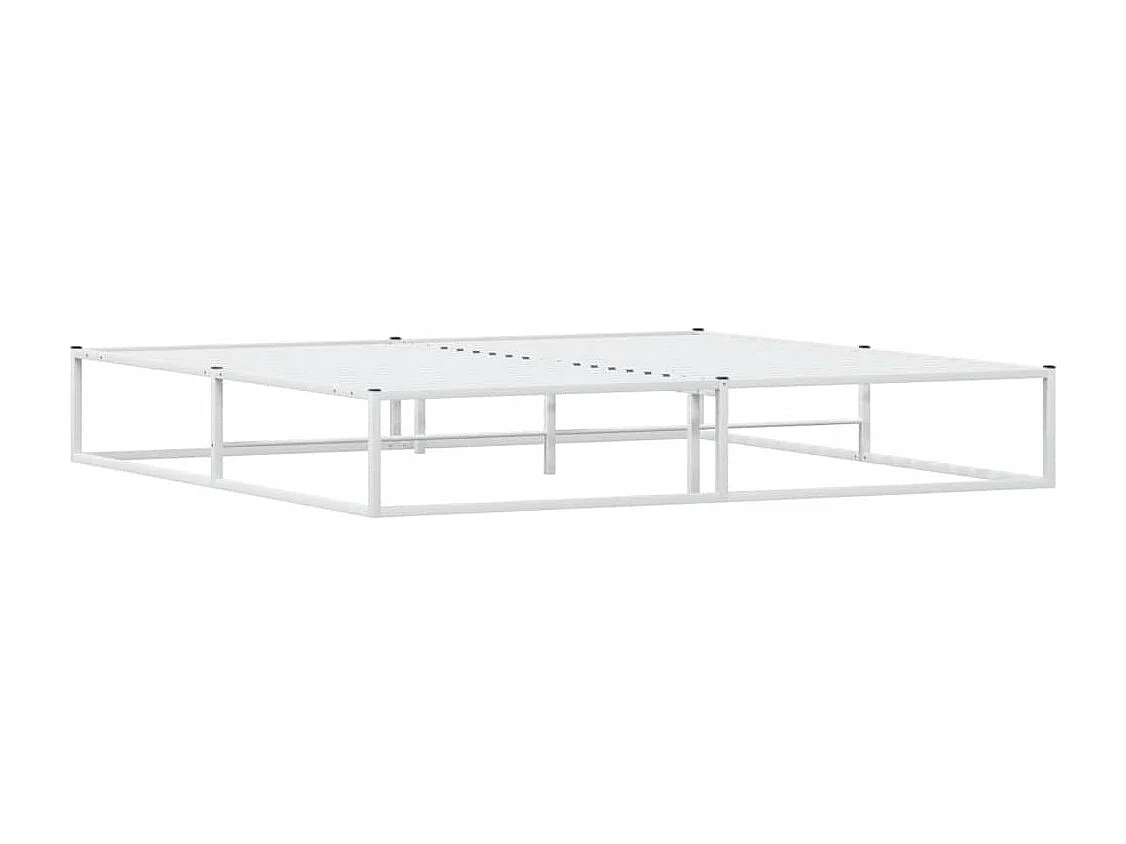 Estrutura de cama sem colchão branco 200x200 cm metal