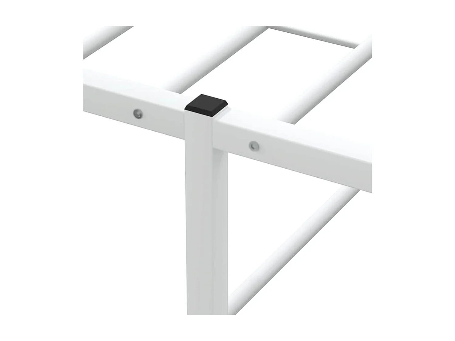 Estrutura de cama sem colchão branco 200x200 cm metal
