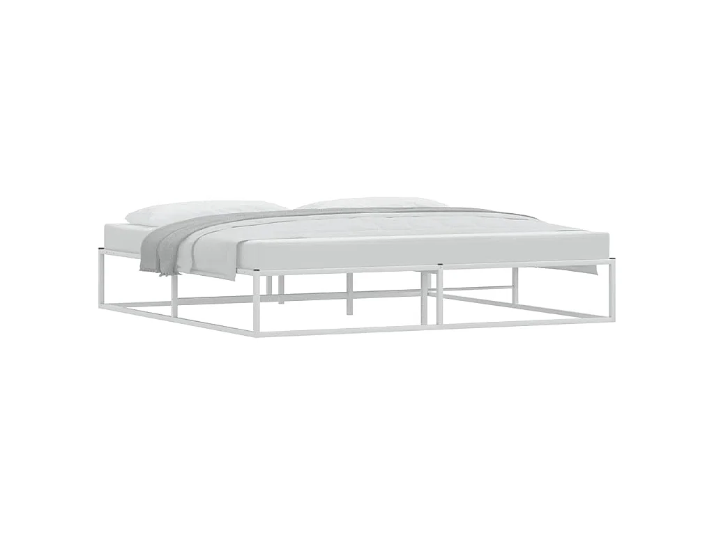 Giroletto senza Materasso Bianco 200x200 cm Metallo