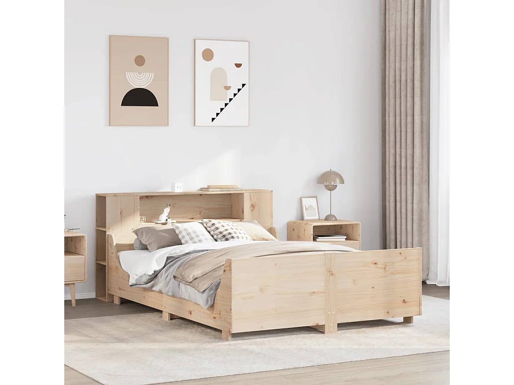 Bedframe zonder matras massief grenenhout 150x200 cm