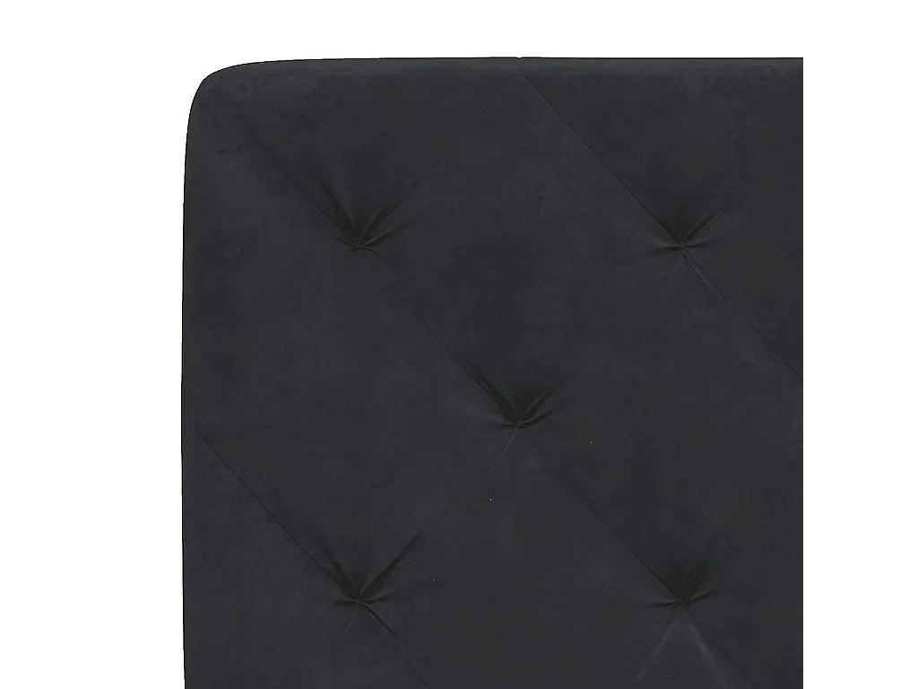 Cadre de lit sans matelas noir 200x200 cm velours