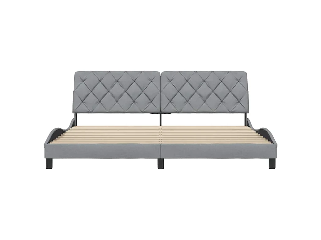 Bedframe zonder matras stof lichtgrijs 200x200 cm