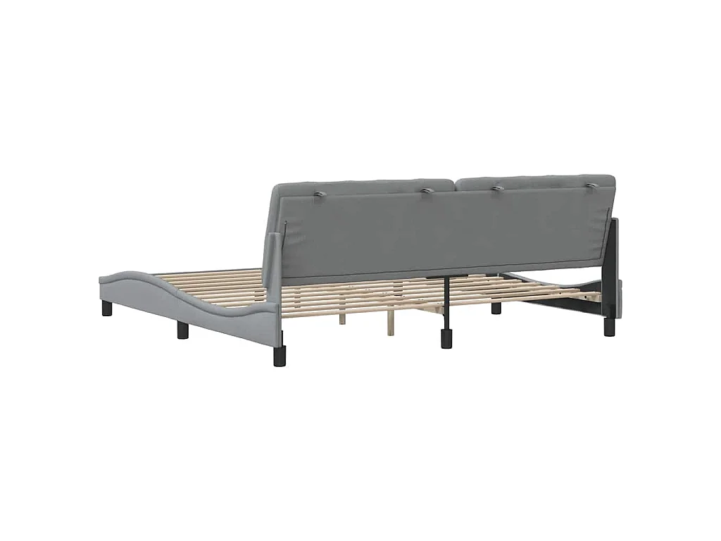 Bedframe zonder matras stof lichtgrijs 200x200 cm