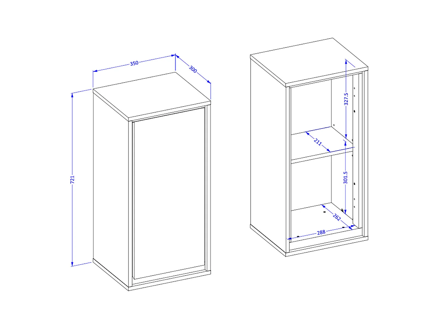 Armoire murale 1 porte Sophéa Taupe