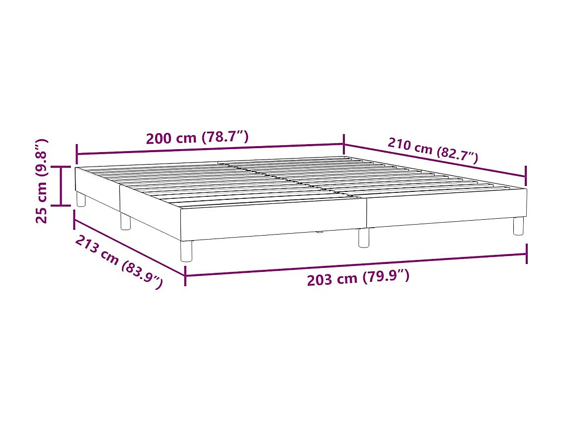 Boxspringbett ohne Matratze Rosa 200x210 cm Samt