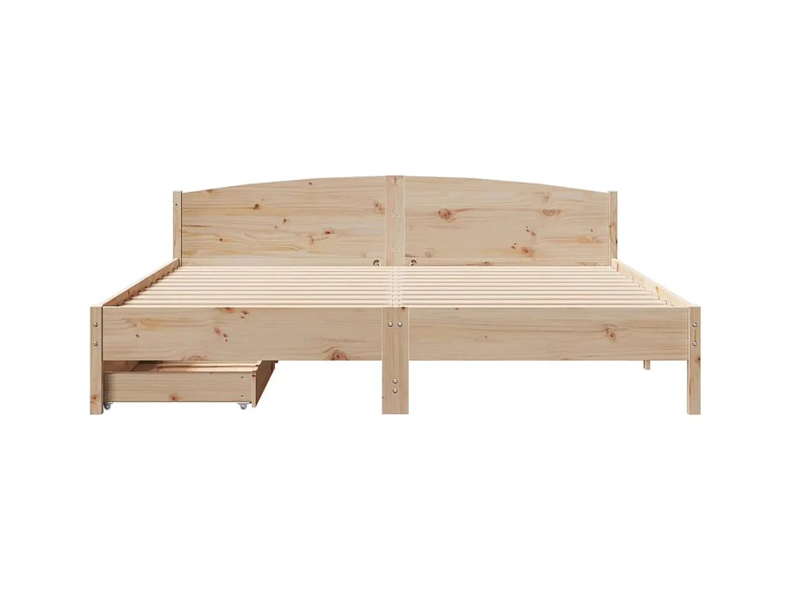 Cadre de lit sans matelas 200x200 cm bois massif de pin
