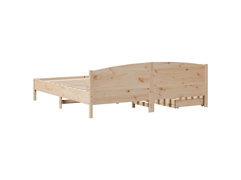 Cadre de lit sans matelas 200x200 cm bois massif de pin