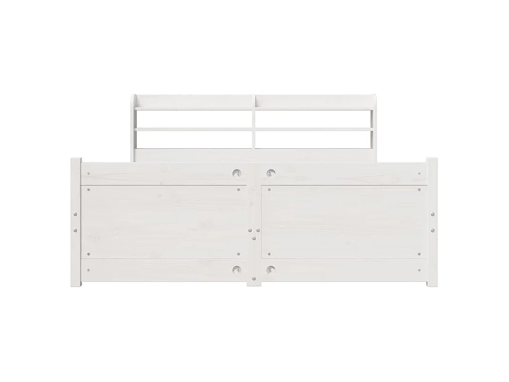Estrutura de cama c/ cabeceira 150x200 cm pinho maciço branco