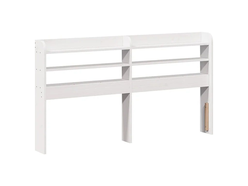 Estrutura de cama c/ cabeceira 150x200 cm pinho maciço branco
