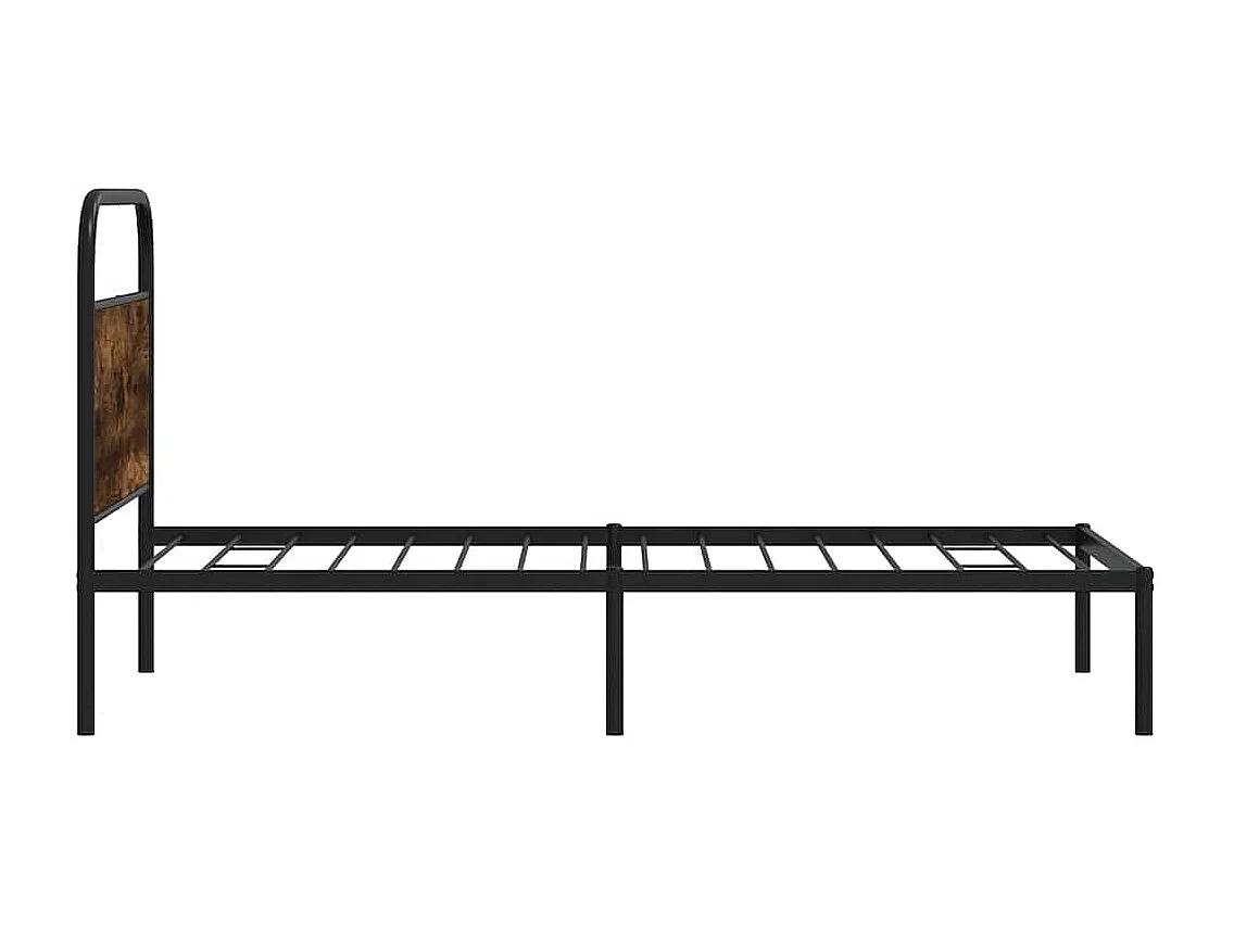 Cadre de lit sans matelas 107x203 cm chêne fumé bois ingénierie