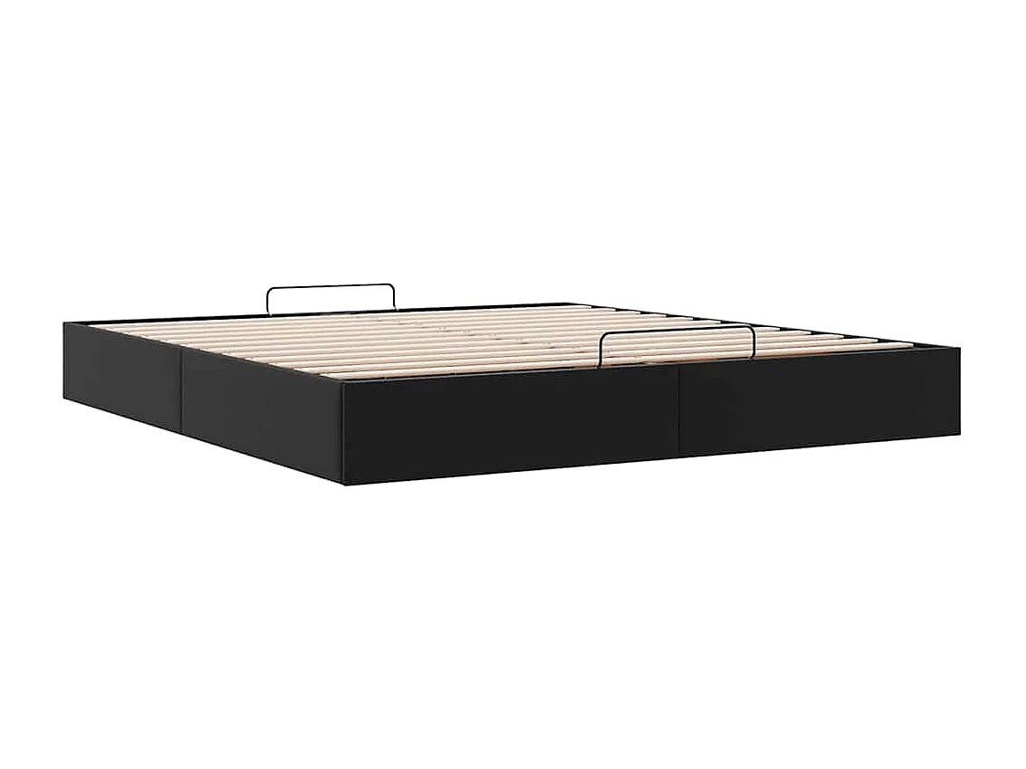 Bedframe zonder matras 200x200 cm kunstleer zwart