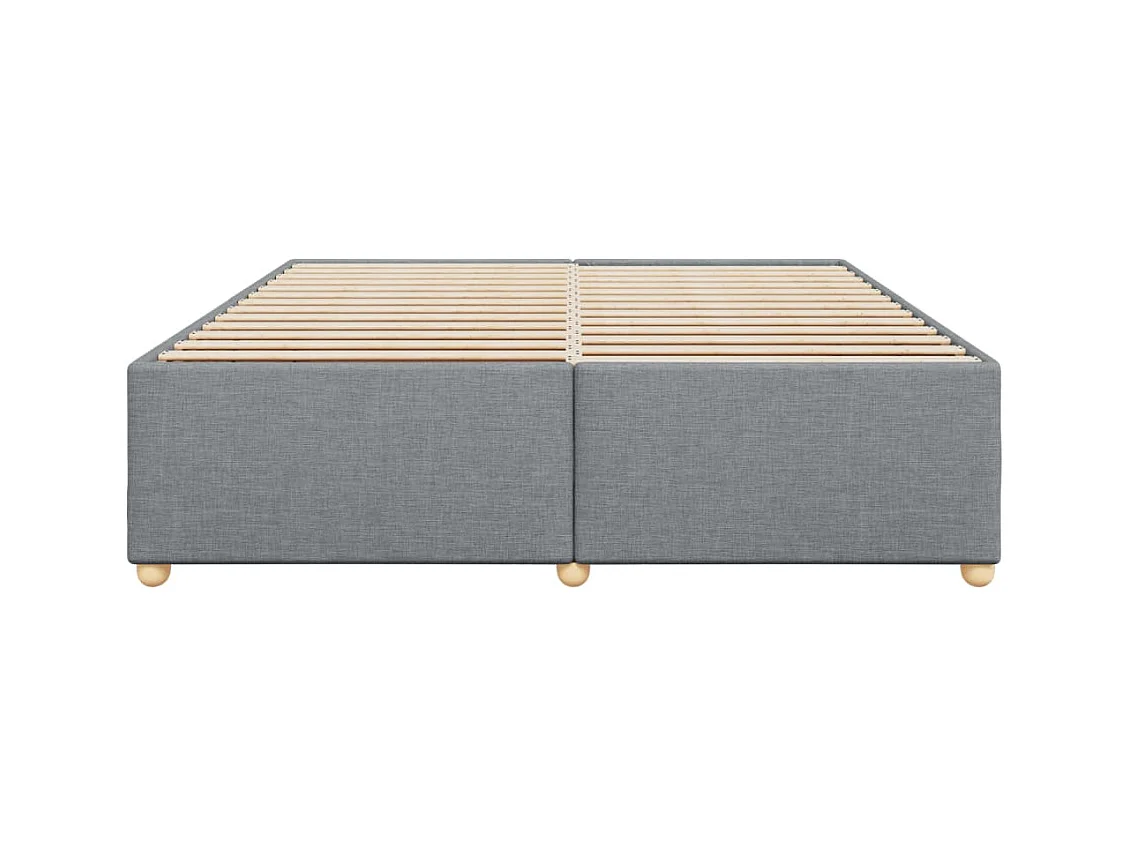 Bettgestell ohne Matratze Hellgrau 200x200 cm Stoff