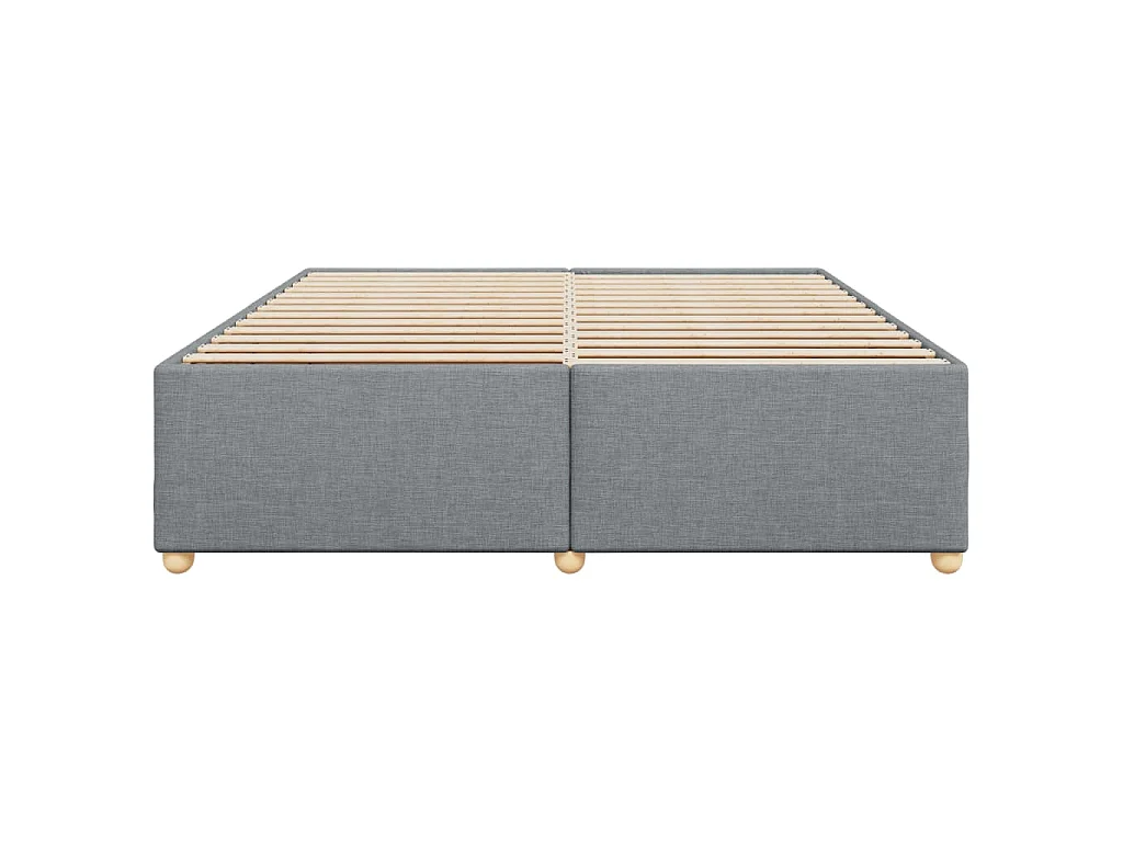 Cadre de lit sans matelas gris clair 200x200 cm tissu