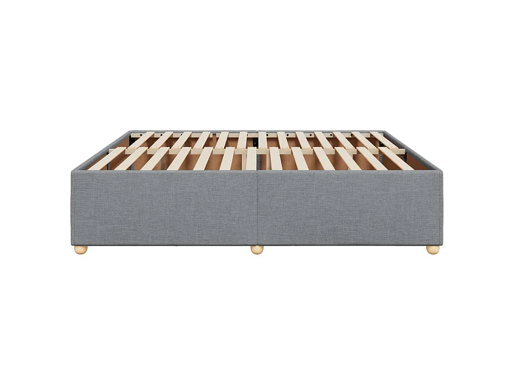 Cadre de lit sans matelas gris clair 200x200 cm tissu