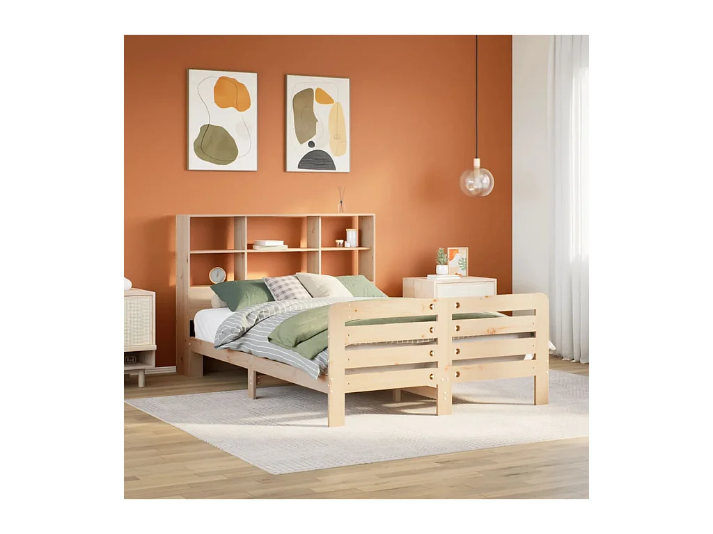 Cadre de lit sans matelas 150x200 cm bois de pin massif