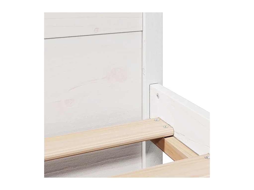 Cadre de lit sans matelas blanc 200x200 cm bois massif de pin