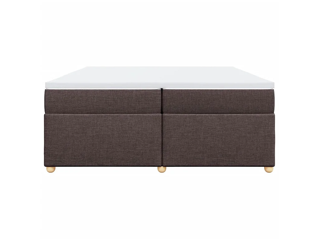 Boxspring met matras stof donkerbruin 200x200 cm